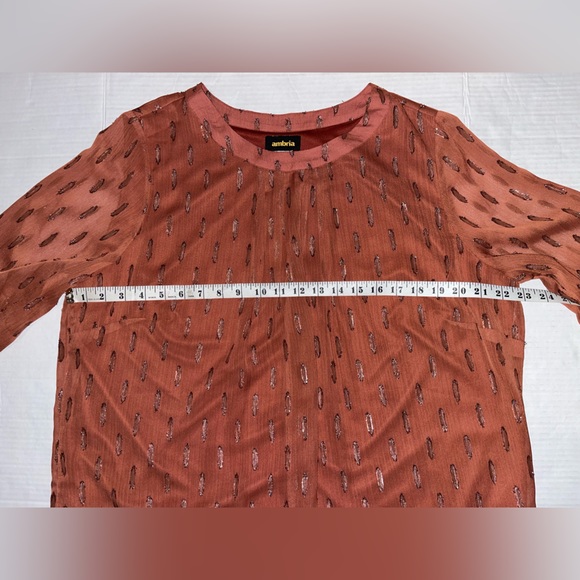 Ambria Shimmery Rust Blouse - Picture 8 of 14